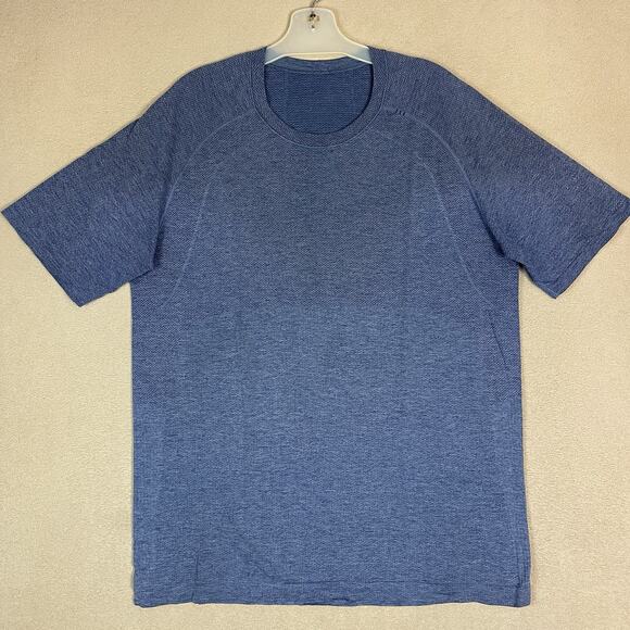 Lululemon T Shirt Mens‎ L Blue Metal Vent Performance Athletic Short Sleeve Tee - Picture 1 of 9